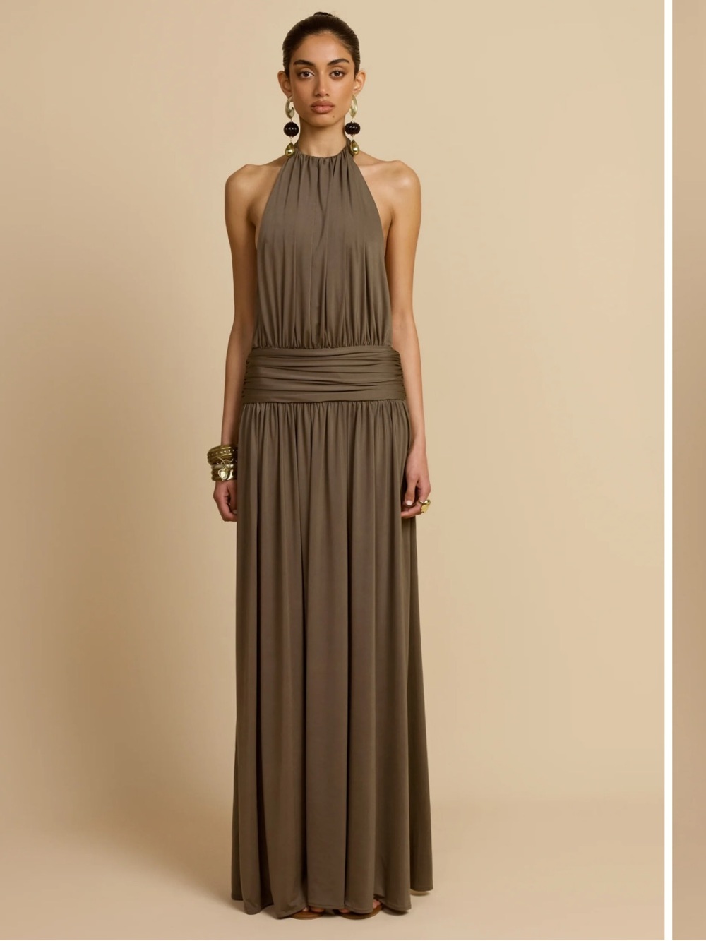 Arcina ori Santina dress khaki - small
